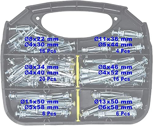 Cheville Placo T.K. Excellent Lot de 68 Métalliques Expansion Vis Construction Professionnel